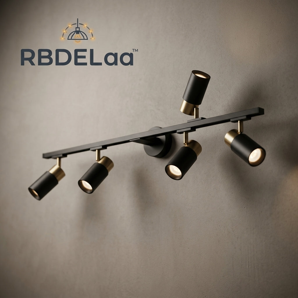 Rbdelaa™ Multi-Head Adjustable Track Lighting Bar — Directional Light for Kitchens, Hallways & Displays